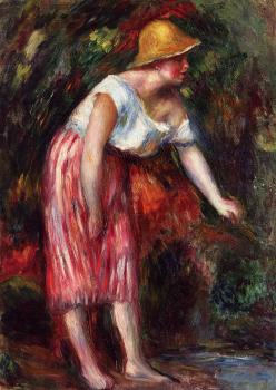 Pierre Auguste Renoir : Woman in a Straw Hat II